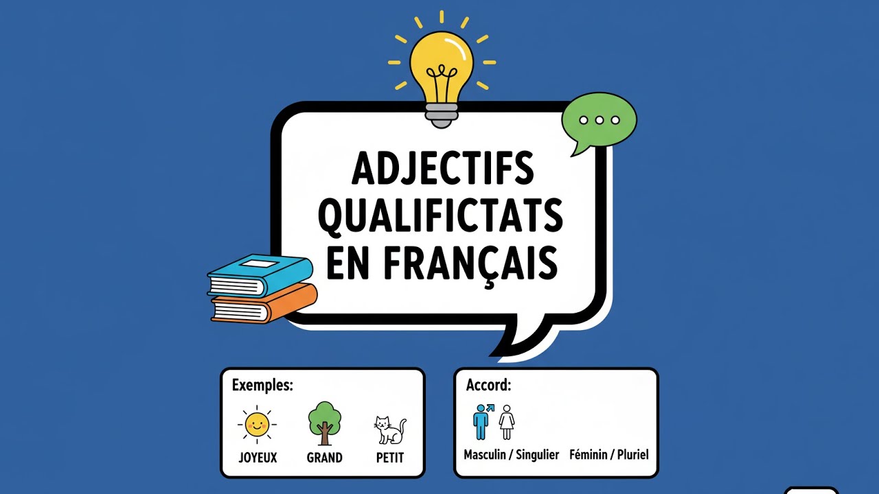 adjectifs qualificatifs en français (au féminin, masculin, singulier ou pluriel)